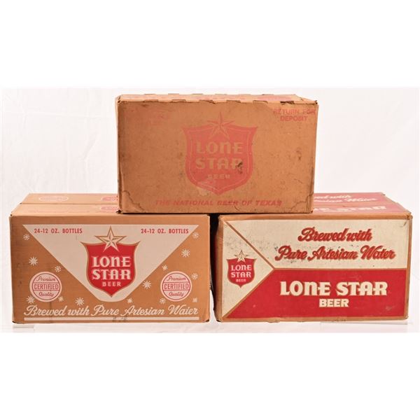 (3) Vintage Lone Star Beer Cases