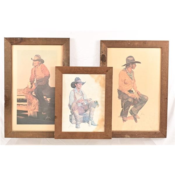 (3) Gary Snidow Coors Beer Cowboy Advertisements