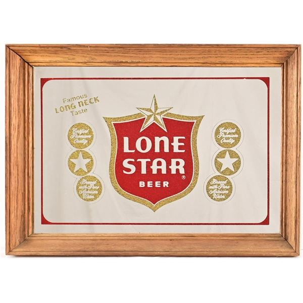 1970's Lone Star Beer Bar Mirror