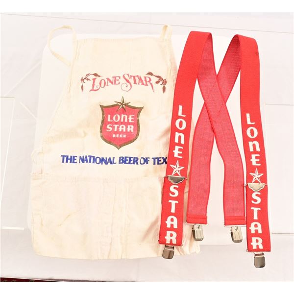 Vintage Lone Star Beer Suspenders & Apron