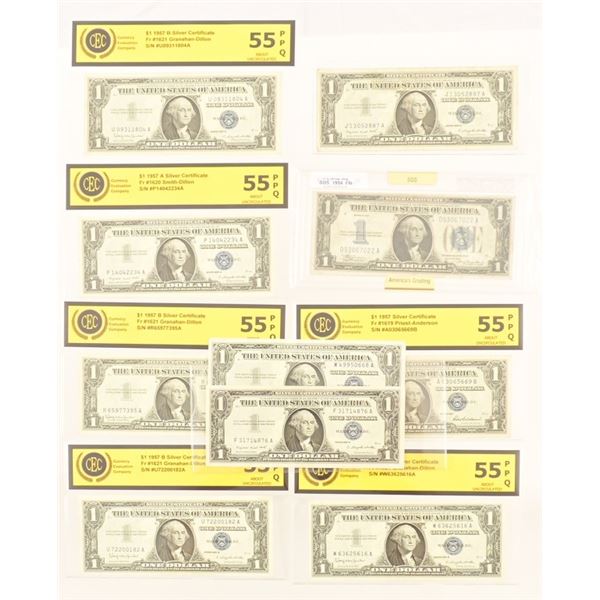 (10) $1 Silver Certificates