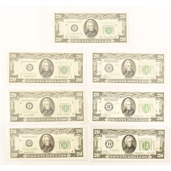 (7) $20 Federal Reserve Notes