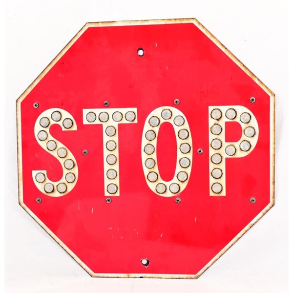 Porcelain Cats Eye Stop Sign