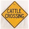 Image 1 : "Cattle Crossing" Tin Road Sign