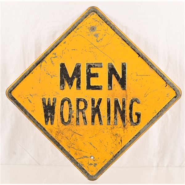 "Men Working" Tin Road Sign