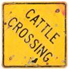 Image 1 : Porcelain Cattle Crossing Sign