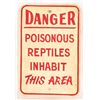 Image 1 : Poisonous Reptile Hand-Painted Metal Sign