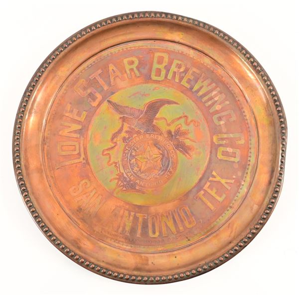 Lone Star Brewing Co. Copper Serving Tray