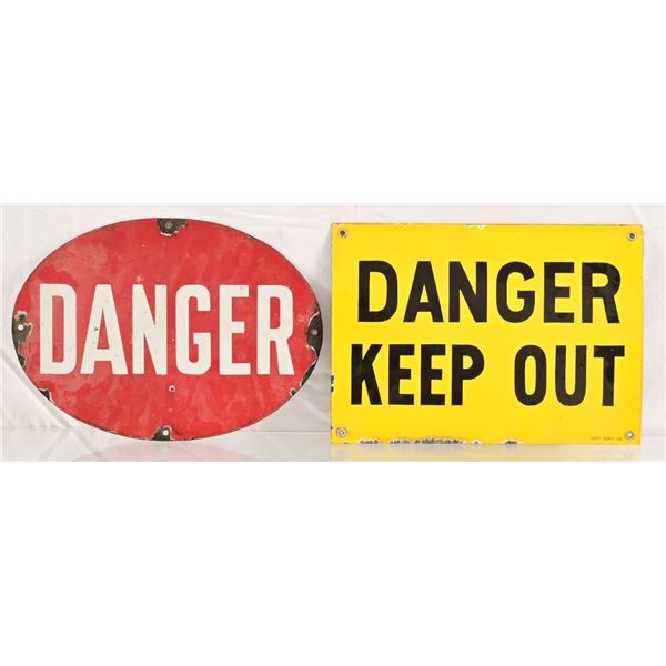 (2) Porcelain Danger Signs