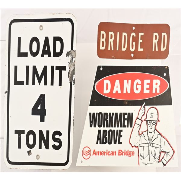 Collection of (3) Bridge Signs.