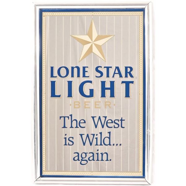 1980's Lone Star Light Beer Bar Mirror