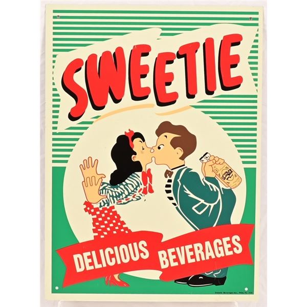 Sweetie Soda Lithographed Tin Sign