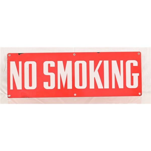 No Smoking Porcelain Sign