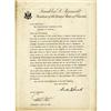 Image 1 : Franklin D. Roosevelt Letter of State Honduras