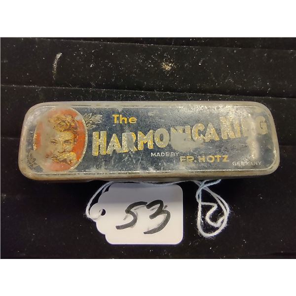 RARE ANTIQUE THE HAMONICA KING (CASE ONLY) MADE BY ER HOTZ, GERMANY