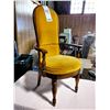 Image 2 : VINTAGE UPHOLSTERED WOODEN HIGH BACK CHAIR