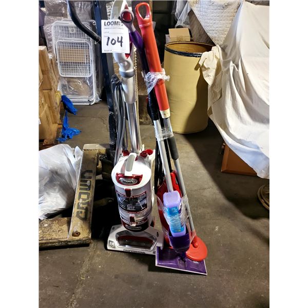 LIKE-NEW SHARK ROTATOR SWEEPER, DIRT DEVIL SWEEPER, SWIFFER SWEEPER