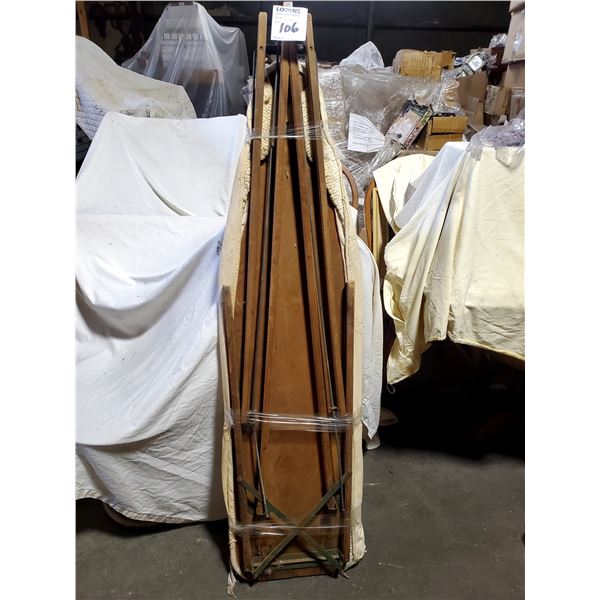 ANTIQUE IRONING BOARD, PLUS SMALLER MODERN IRONING BOARD