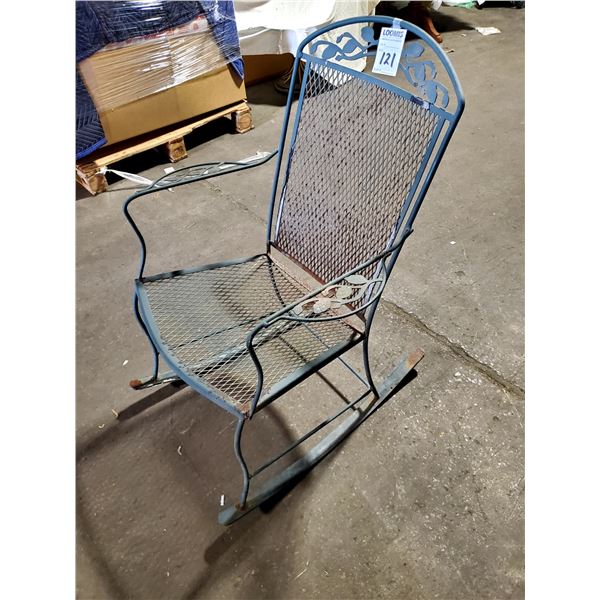 ANTIQUE METAL ROCKER, NEED PAINTED