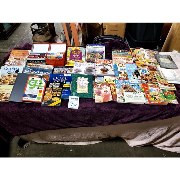 46 PC ASSORTED COOK BOOKS AND MAGAZINES