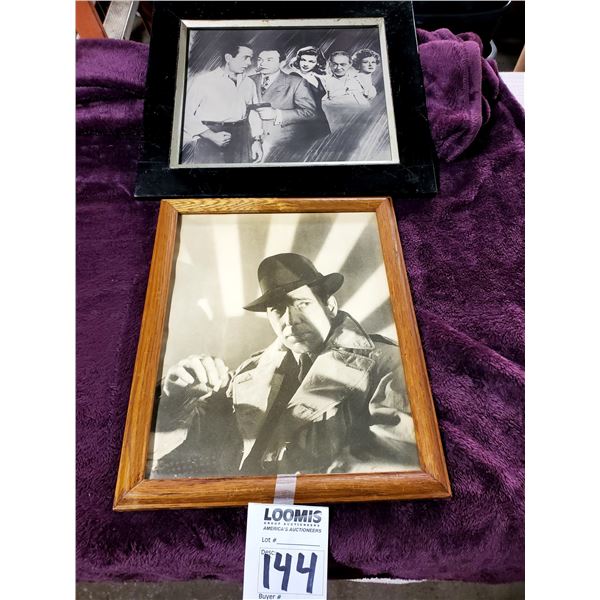 2 HUMPHREY BOGART FRAMED PHOTOS