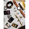 Image 3 : VINTAGE MEN'S LOUIS WATCH, GOLD WEDDING RING, 2 BRACELETS, 2 PINS, NECKLACE, 3 ZIPPO LIGHTERS