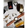 Image 5 : VINTAGE MEN'S LOUIS WATCH, GOLD WEDDING RING, 2 BRACELETS, 2 PINS, NECKLACE, 3 ZIPPO LIGHTERS