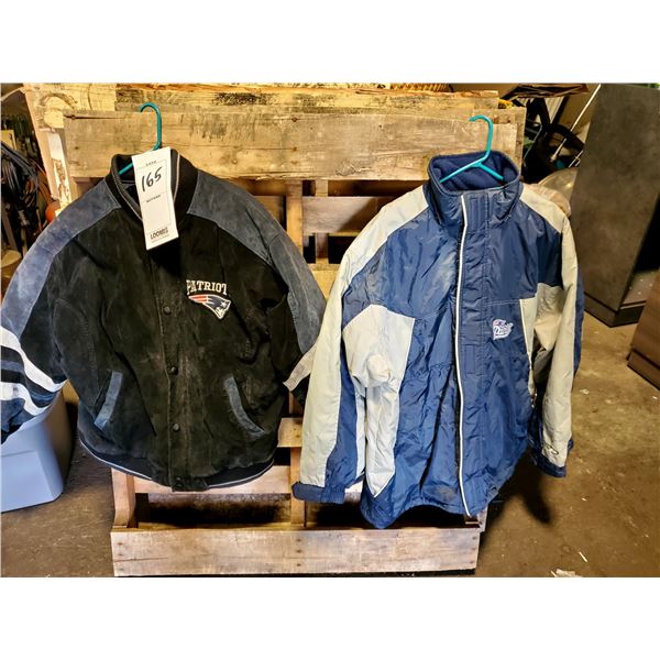 TWO XL NEW ENGLAND PATRIOTS NFL FOOTBALL TEAM WINTER JACKETS