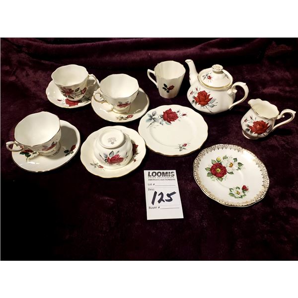 13 PC ROYAL ALBERT BONE CHINA, "SWEET ROMANCE", PERFECT