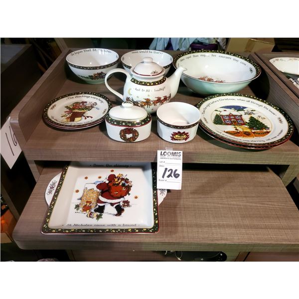 NEW 11 PC CHRISTMAS SET: "A CHRISTMAS STORY" FINE TRANSLUCENT PORCELAIN CHINA