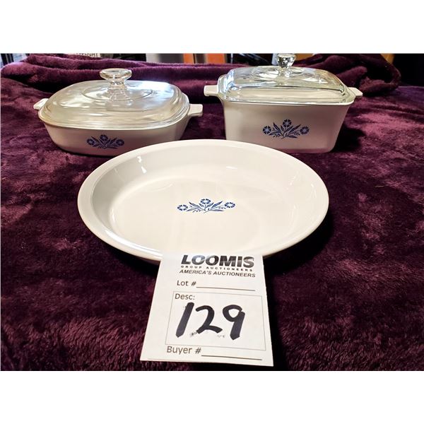 3 PIECES OF CORNING WARE, NEW