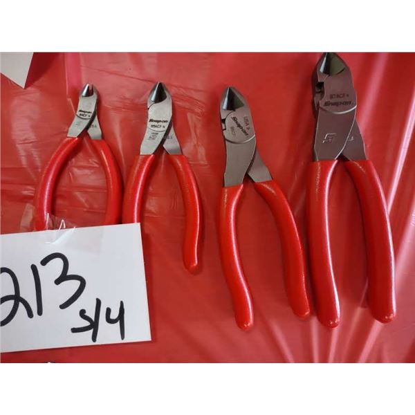 SNAP-ON 4 PC SIDE CUTTER SET, LOOK NEW