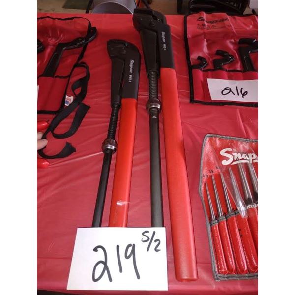 SNAPON ADJUSTABLE PLIERS PIPE WRENCH, PWZ3, PWZ4, BOTH NEW