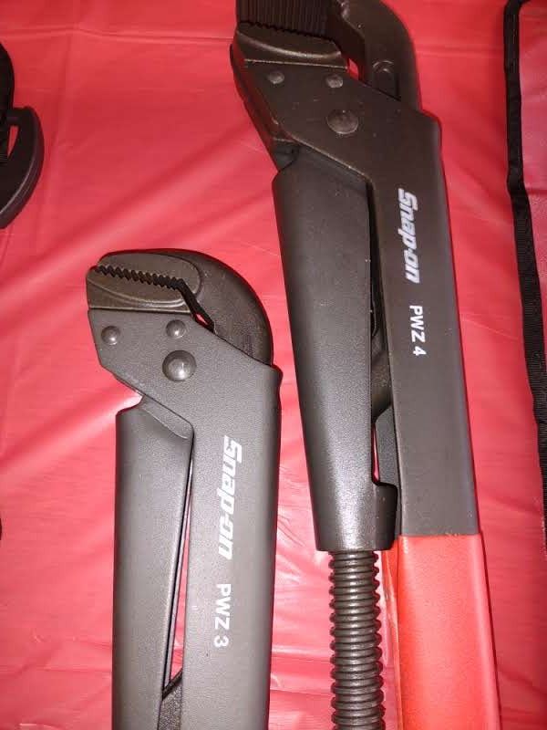 SNAPON ADJUSTABLE PLIERS PIPE WRENCH, PWZ3, PWZ4, BOTH NEW