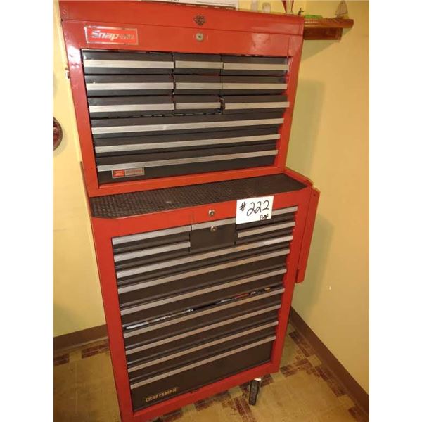 2 PC *CRAFTSMAN ROLLING TOOL BOX, USED