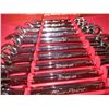 Image 3 : SNAP-ON 13 PC OPEN END/RATCHETING STANDARD SAE WRENCH SET, LOOKS NEW
