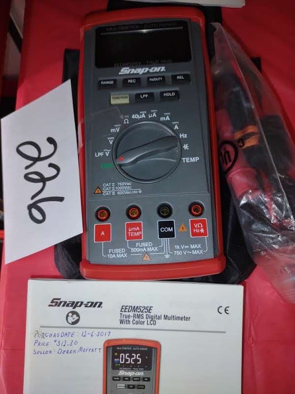 Snap On Rms Multimeter SNAP-ON TRUE-RMS DIGITAL MULTI METER, NEW