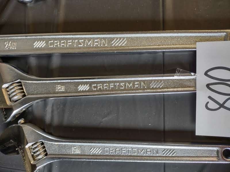 CRAFTSMAN 3 PC JUMBO ADJUSTABLE WRENCHES, 24" , 18" 15", NEW