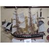 Image 1 : LARGE WOODEN HAND MADE MODEL SHIP, 27" x 38"