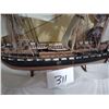 Image 2 : LARGE WOODEN HAND MADE MODEL SHIP, 27" x 38"