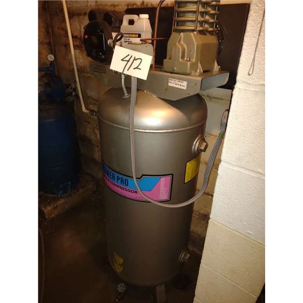 CAMPBELL HAUSFELD POWER PRO 5 HP UPRIGHT 60 AIR COMPRESSOR, LIKE-NEW