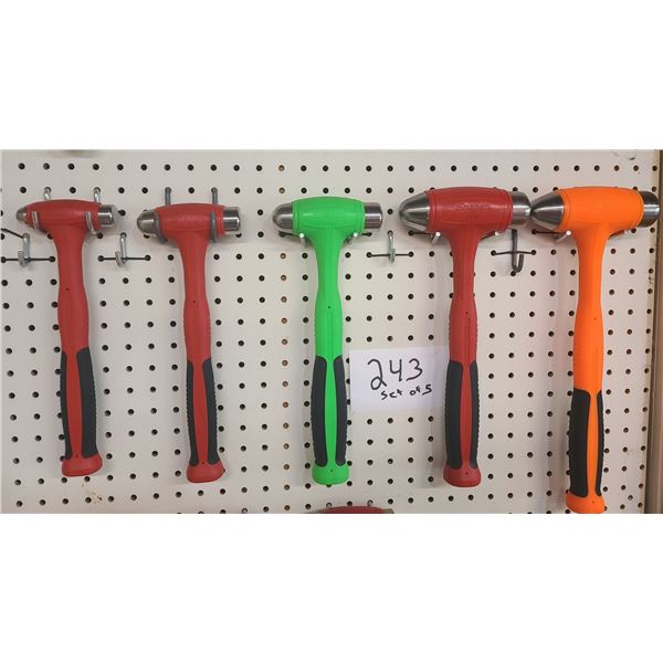 SnapOn hammers - set of 5: 8oz, 16oz, 24oz, 32oz, 40oz
