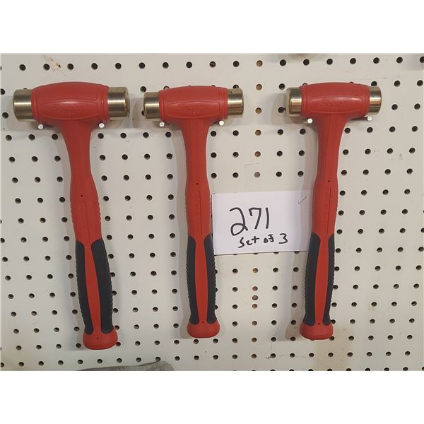 SnapOn hammers - set of 3: 16oz, 24oz, 32oz