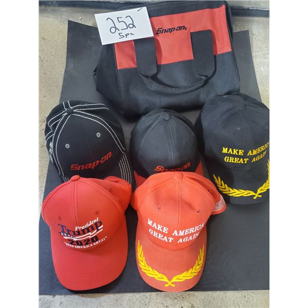SnapOn set of 5 - fabric tool case, SnapOn hats, trump hats
