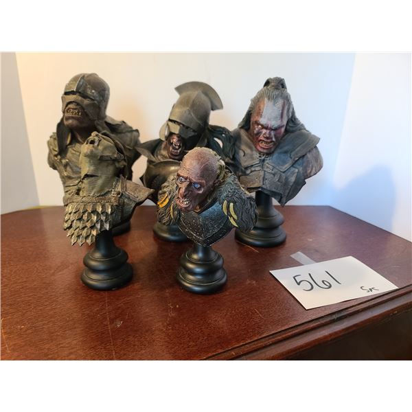 5-piece uruk-hai and Goblin bust lot