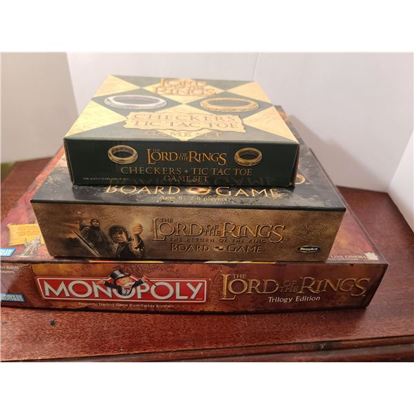 3 Piece Assorted LOTR Board Games