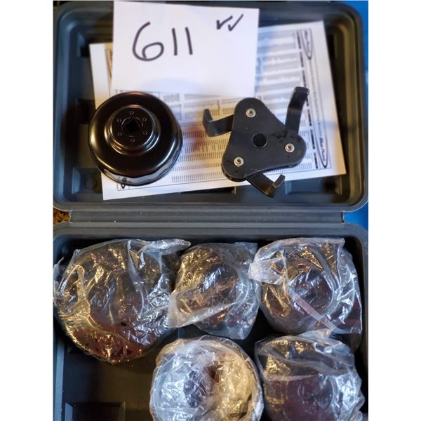 BLUE POINT SET OF 6 OIL FILTER WRENCHES W/ CASE
