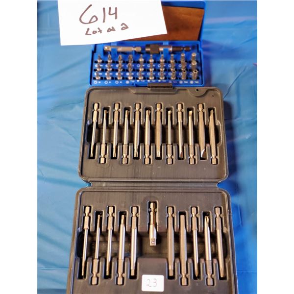 BLUE POINT LOT OF 2: 23 PC FASTENER DRIVE TOOL SET CT561 BIT SET AND 32 PC SET SCREW ALLEN AND TORX 