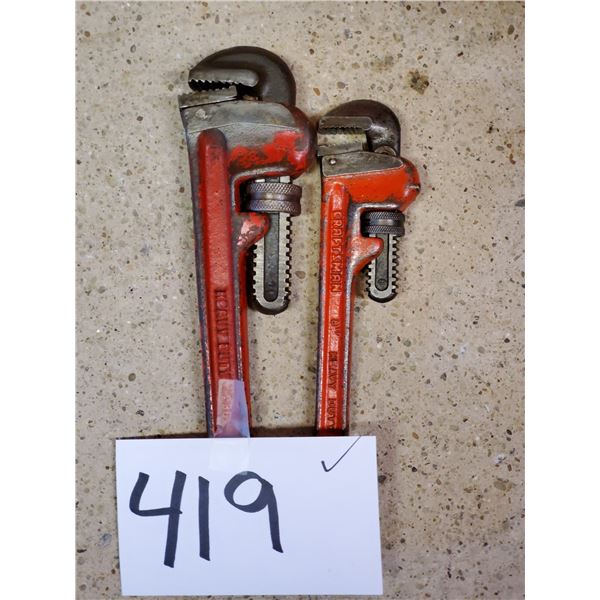 LOT OF 2 CRAFTSMAN PIPE WRENCHES