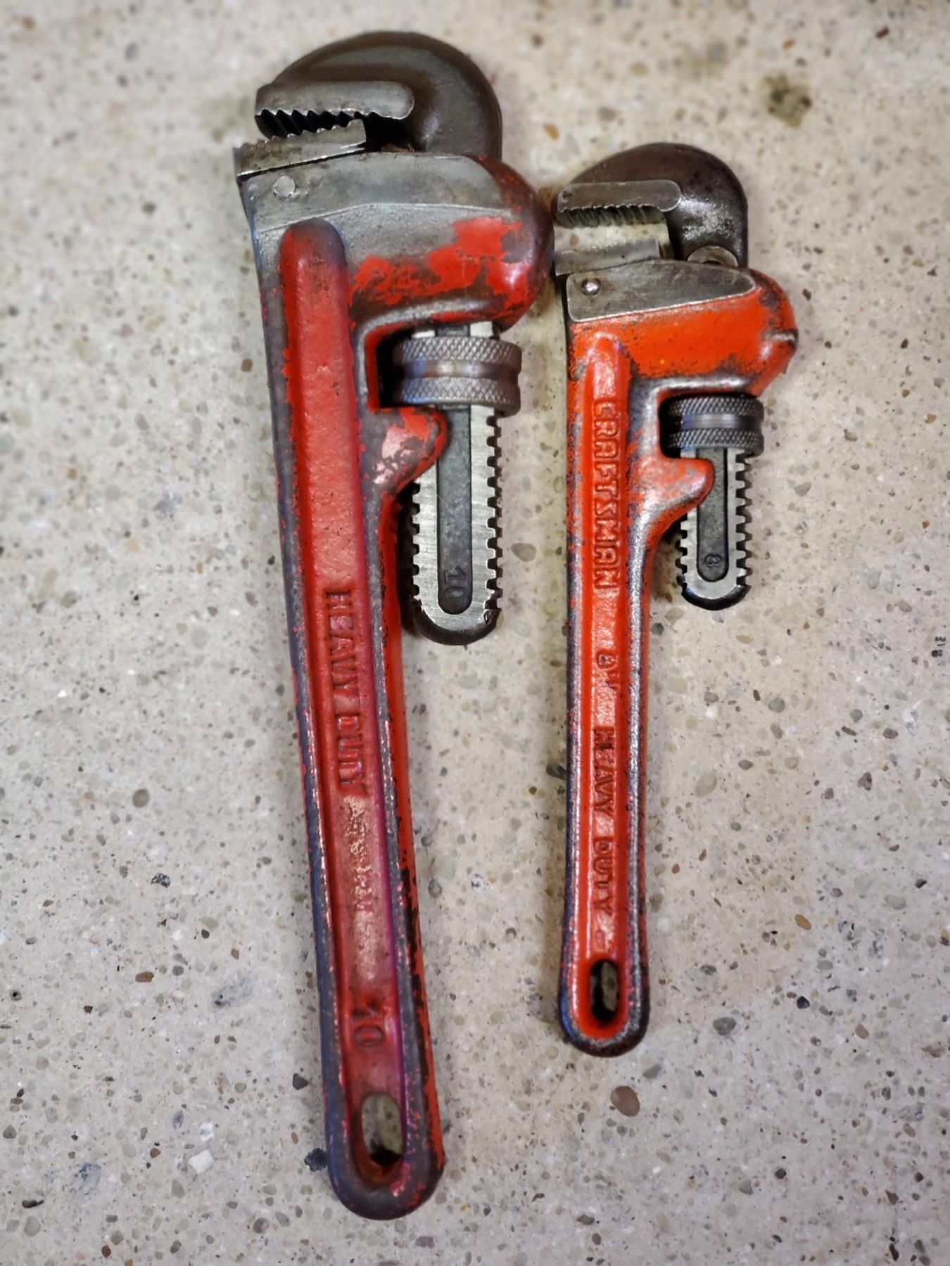 LOT OF 2 CRAFTSMAN PIPE WRENCHES
